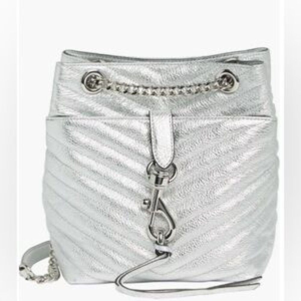 Rebecca Minkoff Edie Quilted Mini Bucket Crossbody Bag NWOT